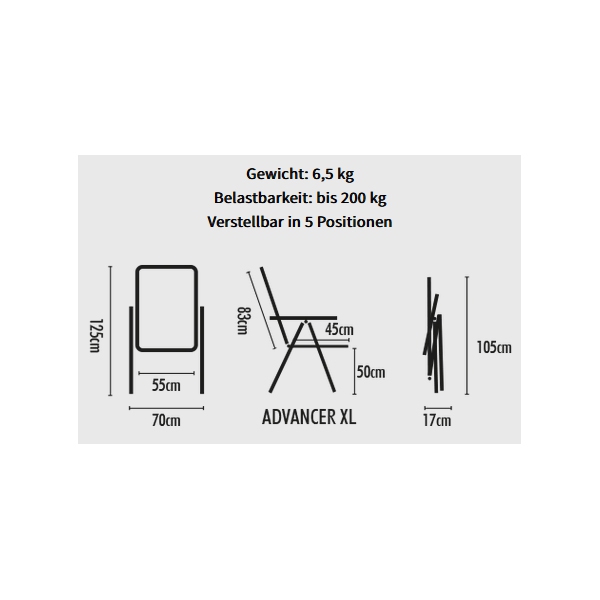 Set WESTFIELD Advancer XL Stuhl anthracite grey 2 Stuehle - Performance Series - 201-883 AG