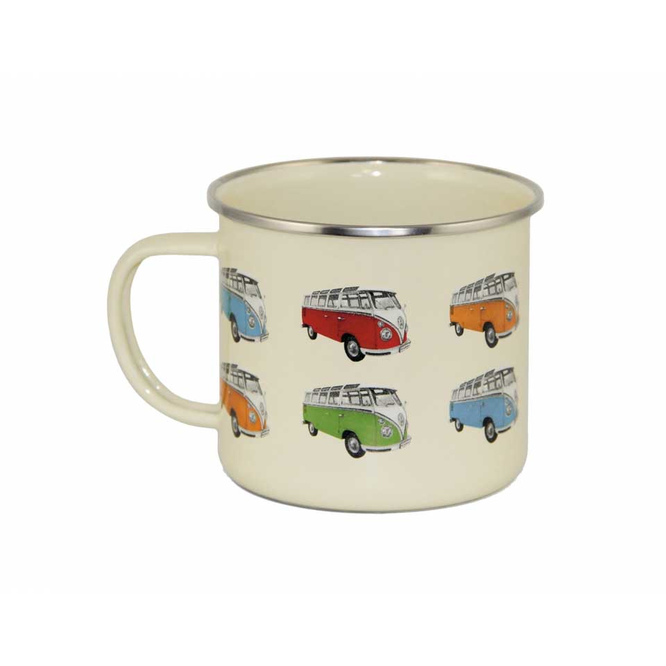 VW Collection Emaille Tasse weiss