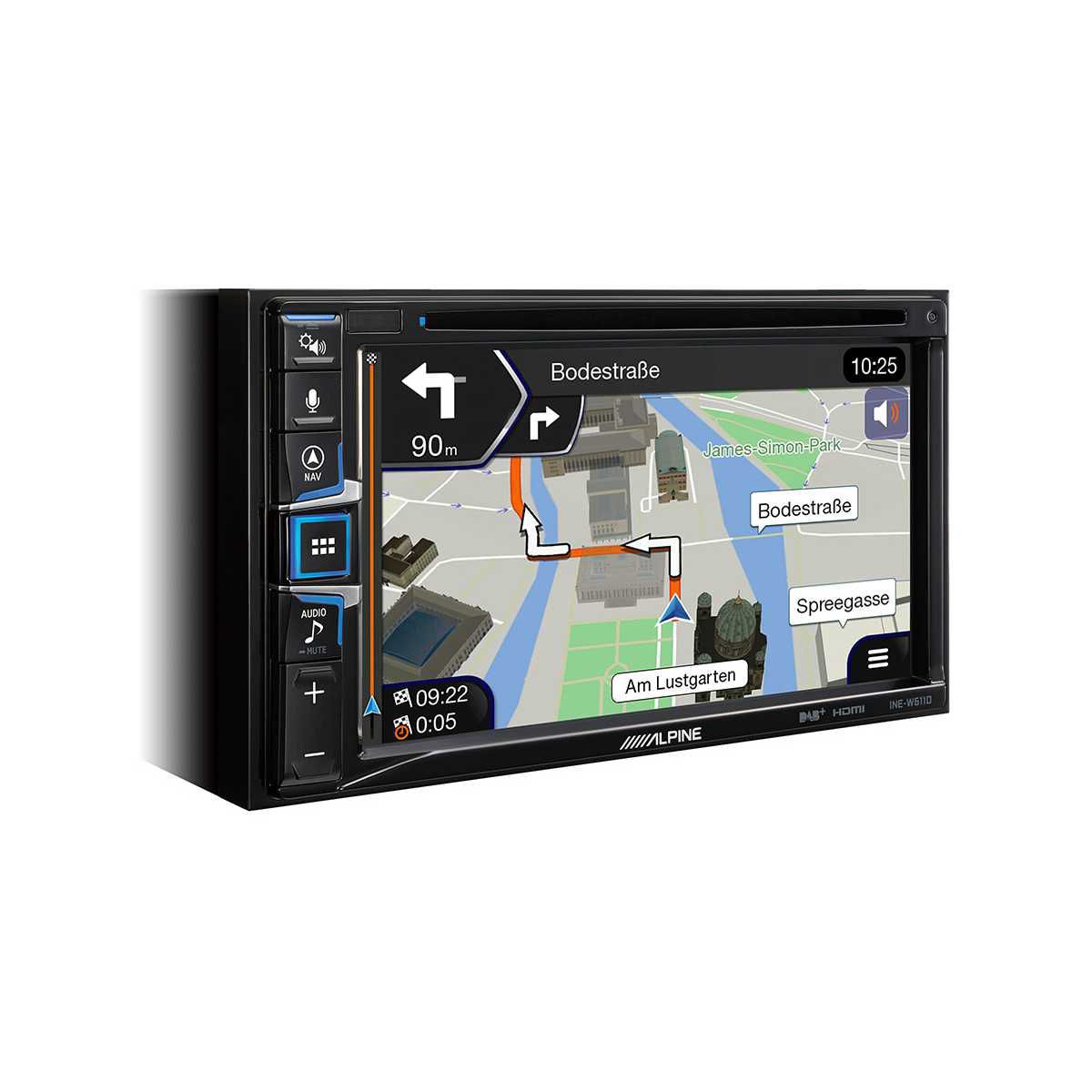 ALPINE 2-DIN-Navigationssystem fuer Reisemobile und LKWs INE-W611DC