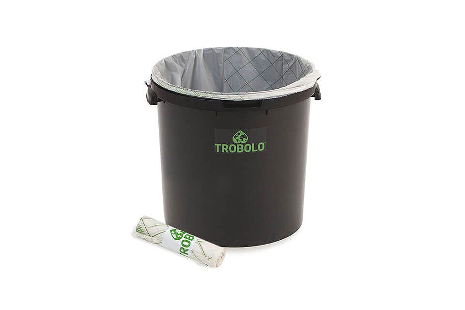TROBOLO kompostierbare Inlays Gross fuer 11-22 L Feststoffbehaelter 3er Set