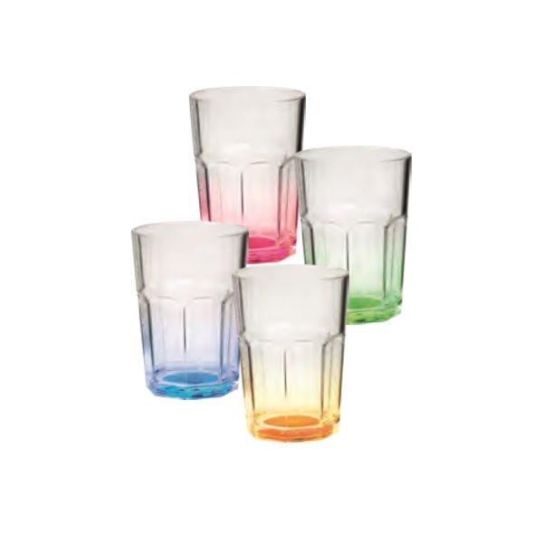 Trinkglas BRUNNER Octoglas Color 4er Set