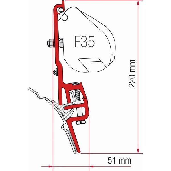 FIAMMA Adapter Kit VW T4 Brandrup fuer Markise F35 F45 98655Z011