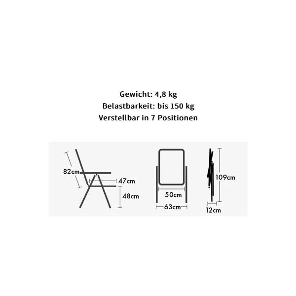 Set 1 Tisch WESTFIELD Aircolite 80 Black Edition Tisch 80 x 60 cm - Performance Series - 201-27271 und 2 Stuehle WESTFIELD Noblesse Stuhl charcoal grey - Avantgarde Series - 101-101 CG