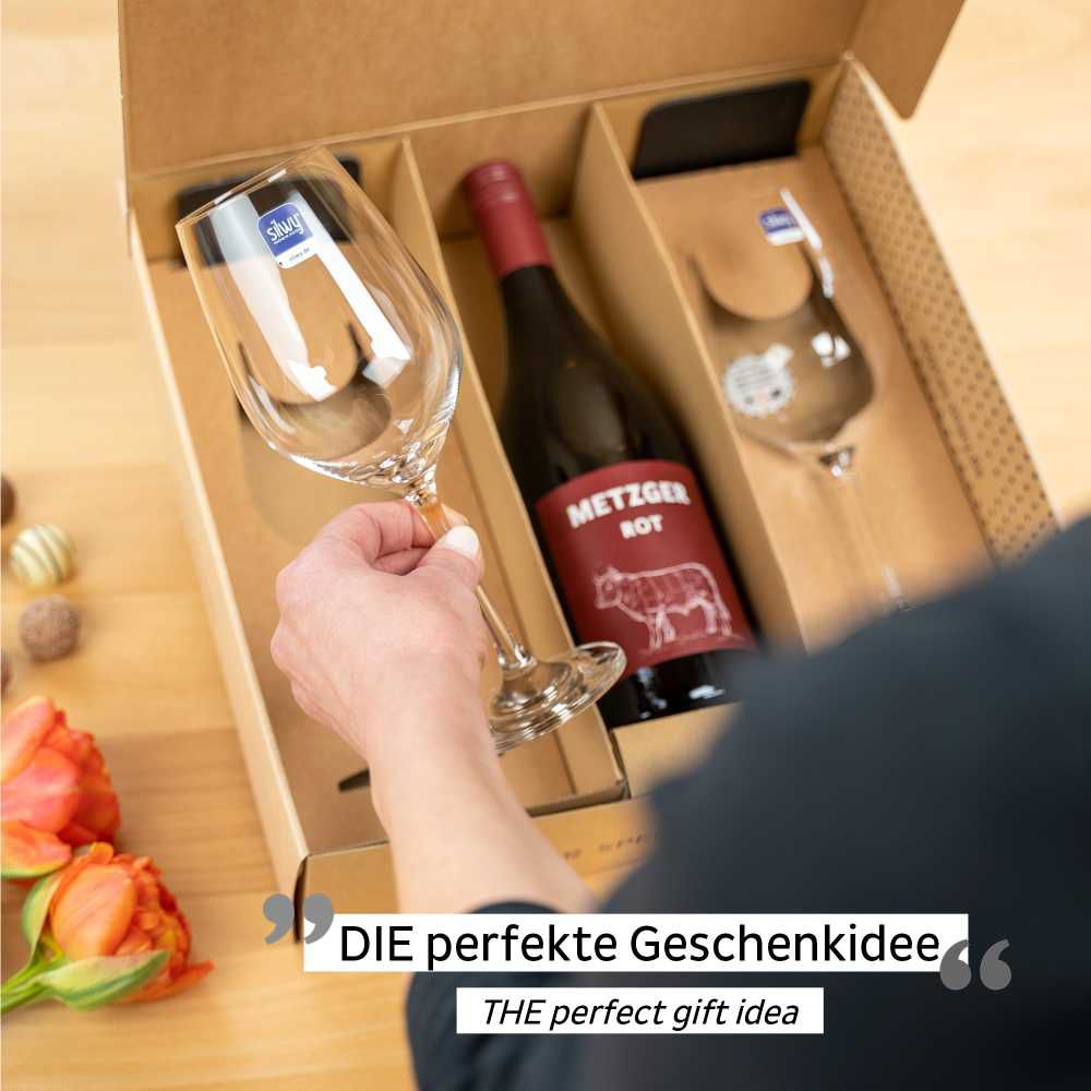 SILWY Geschenkbox -Herzliche Frische- -Wein- - S025-2701-2