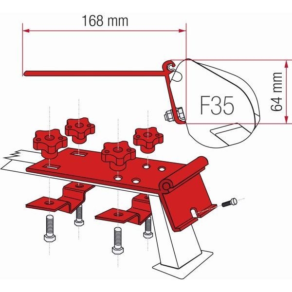 FIAMMA Adapter Kit Standard fuer Markise F35 98655-142 - B-WARE - 2. WAHL