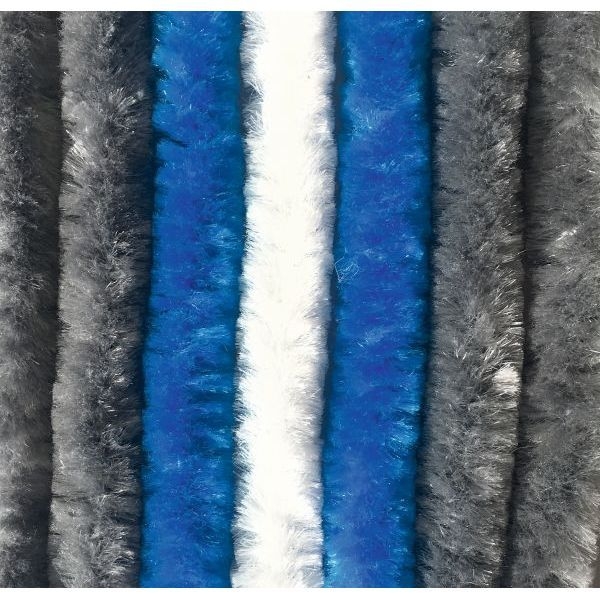 Tuervorhang ARISOL Chenille Flauschvorhang 56 x 185cm grau-blau-weiss