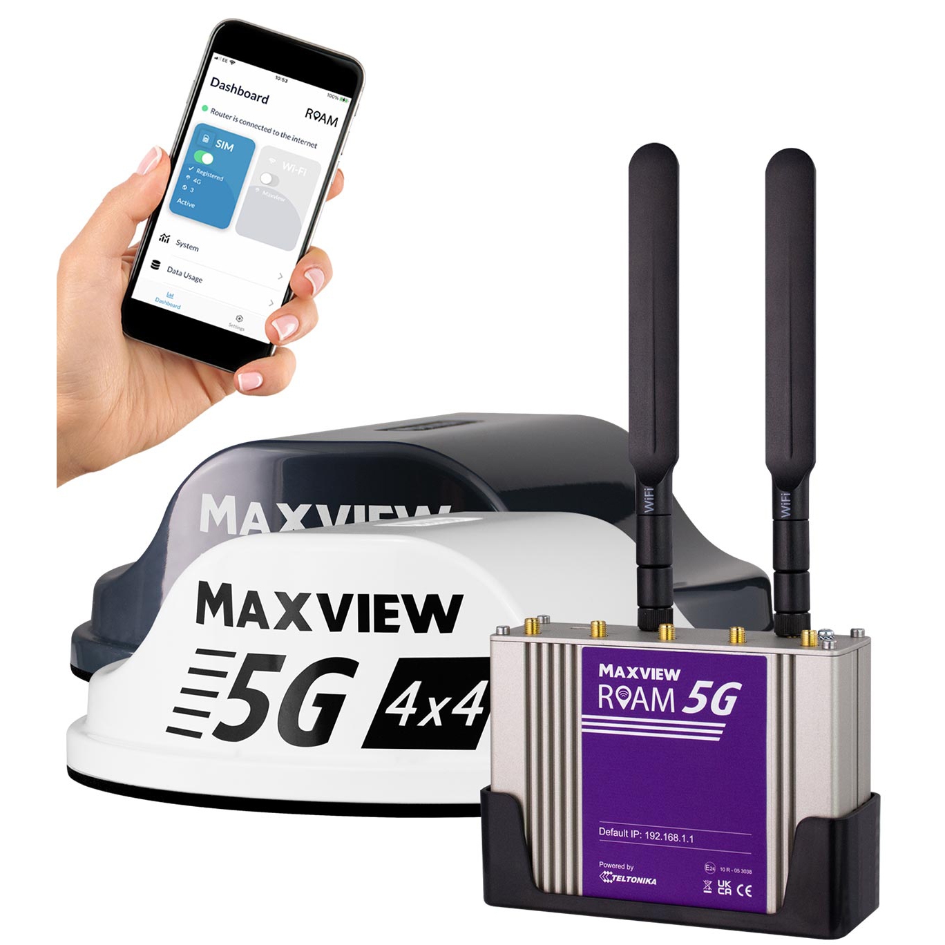MAXVIEW Roam 5G LTE-WiFi Antenne weiss 40004