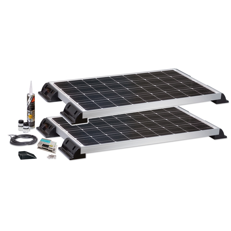 BUeTTNER Solarpaket 220 Wp Solar-Komplettanlage mit 2 x Solarmodul 110 Wp - CS20220