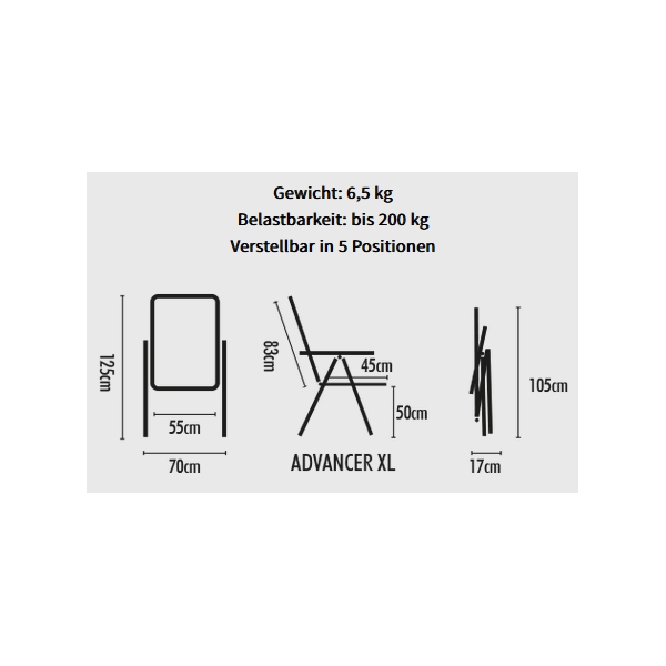 Set WESTFIELD Advancer XL Stuhl anthracite grey 4 Stuehle - Performance Series - 201-883 AG