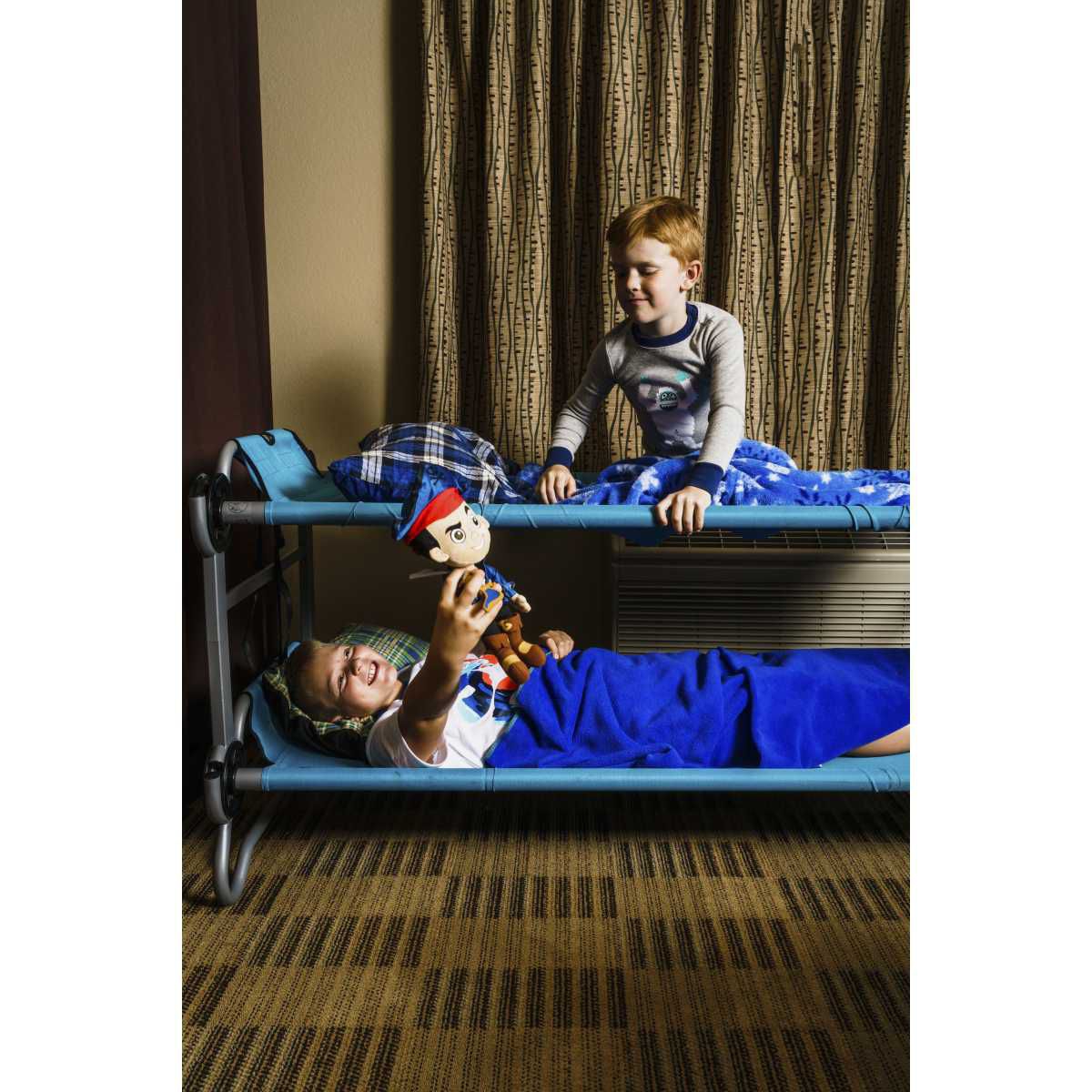 Disc-O-Bed KID-O-BUNK - Kinder Etagenbett blau mit Seitentaschen - 30105BO