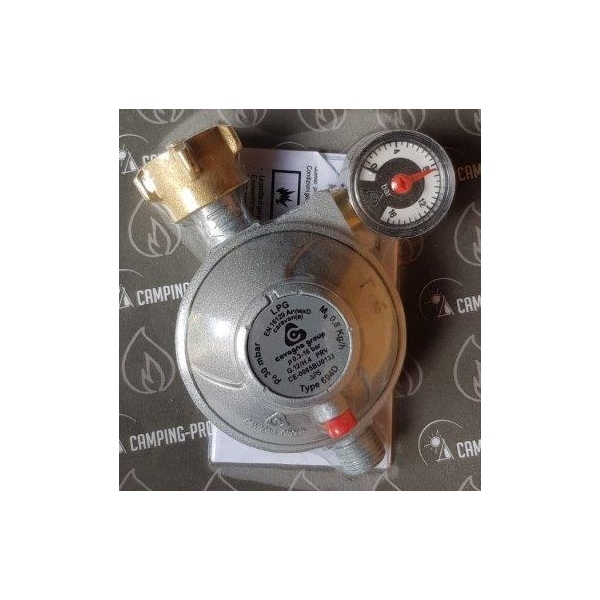 TGO Gasdruckregler 30 mbar Sicherheits Abblaseventil mit Manometer 0-8 kg-h