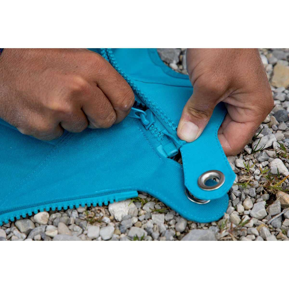 BENT Teppich Zip-Carpet hellblau Karibik Druck - 50018