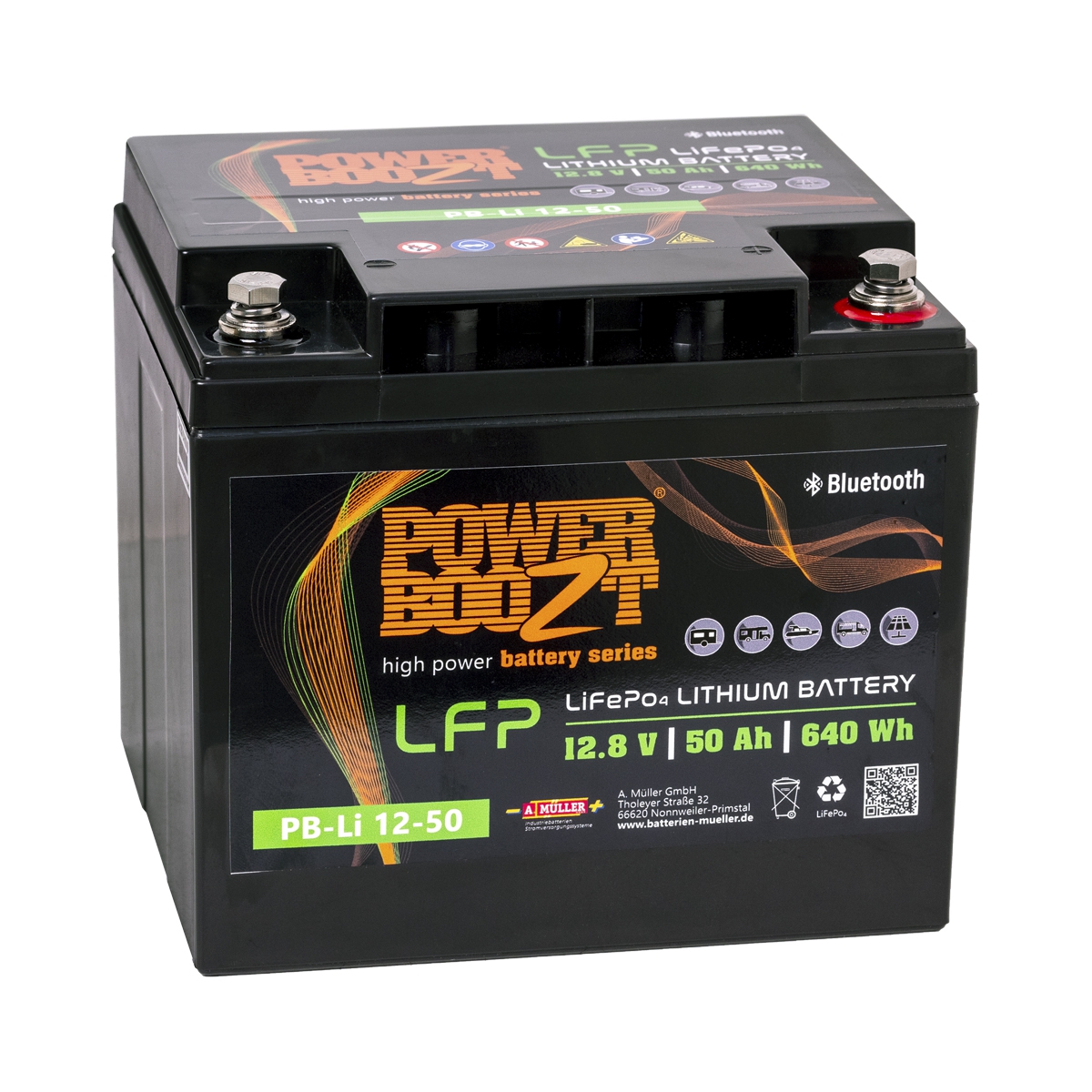 POWERBOOZT Lithium Batterie PB-Li 12-50 104064