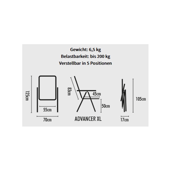 Set WESTFIELD Advancer XL Stuhl anthracite grey 3 Stuehle - Performance Series - 201-883 AG