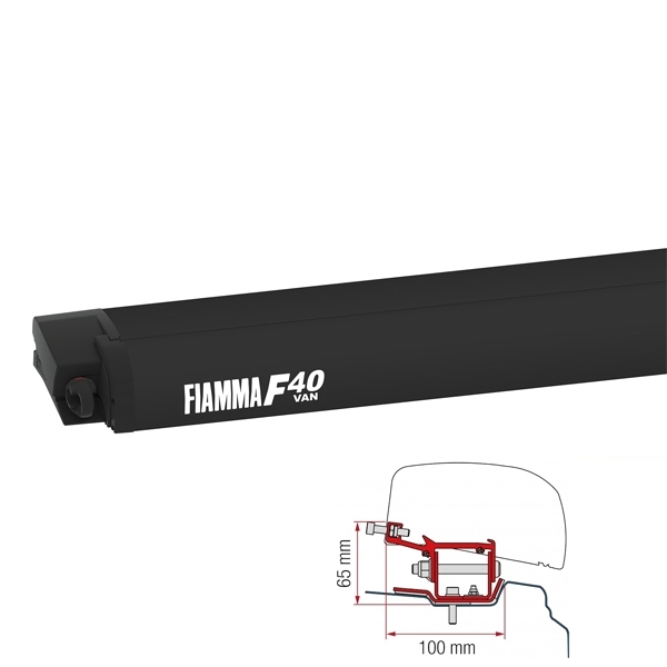 Markise FIAMMA F40 Van 270 cm Deep black inkl. Adapter RENAULT TRAFIC L1 ab Modelljahr 2014