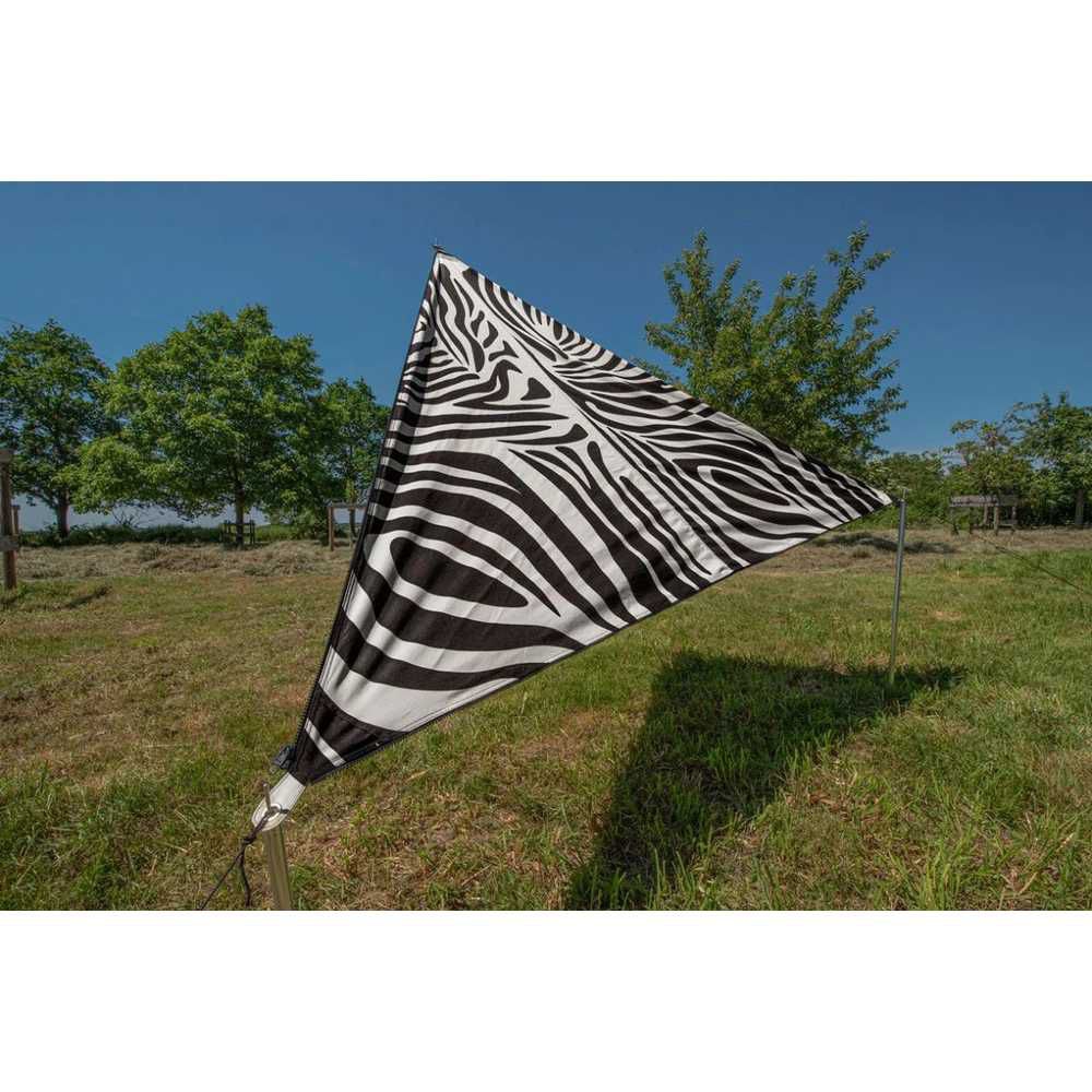 BENT Sonnensegel TC-Zip-Canvas Single Zebra Druck RV schwarz - 50054