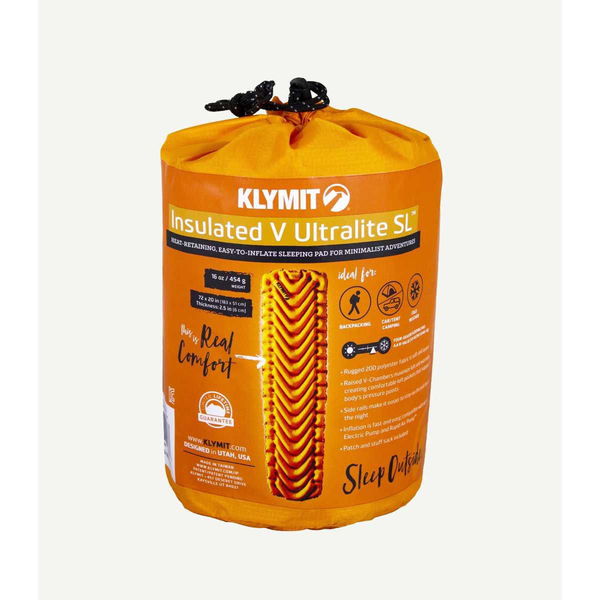 KLYMIT Insulated V Ultralite SL Isomatte Orange - 06IUOR02C