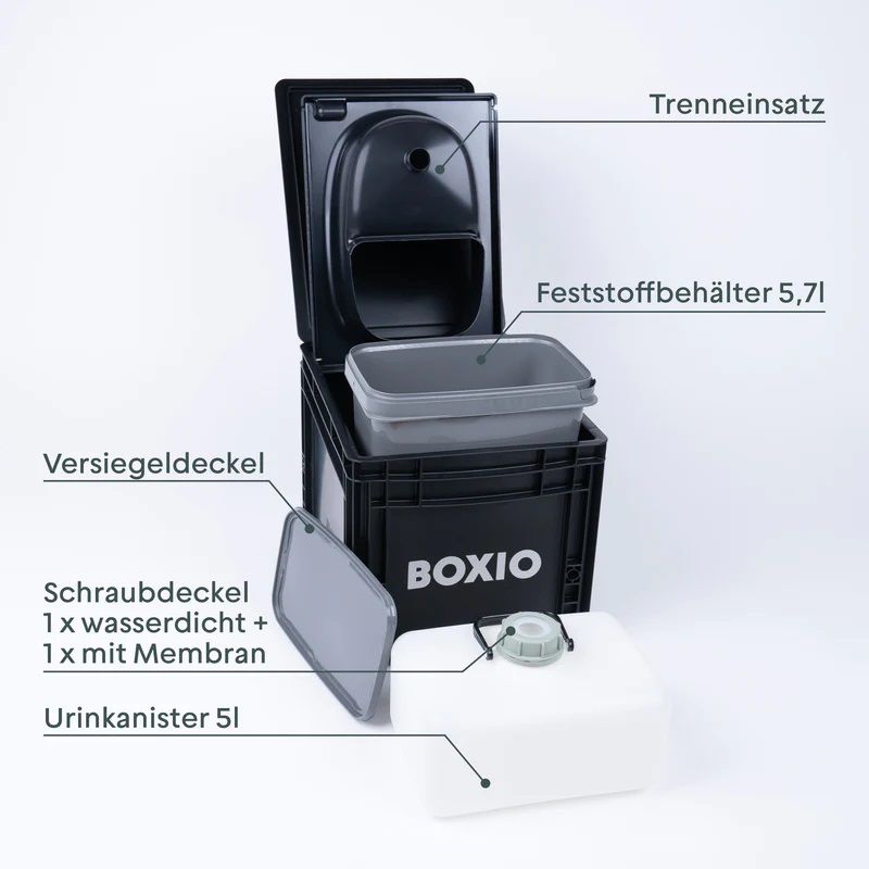 BOXIO - TOILET Max- Trenntoilette Komplettset - BOX-TOI-BL-403027-MAX-