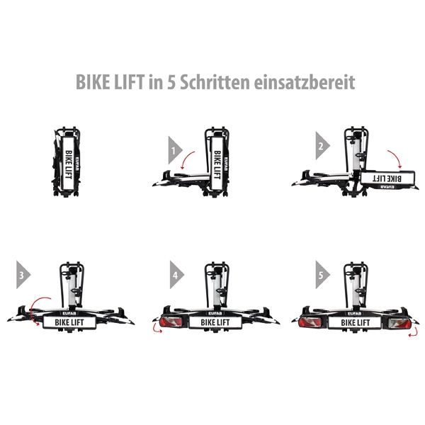 Fahrradtraeger EUFAB Bike Lift 11535 elektrische Liftfunktion