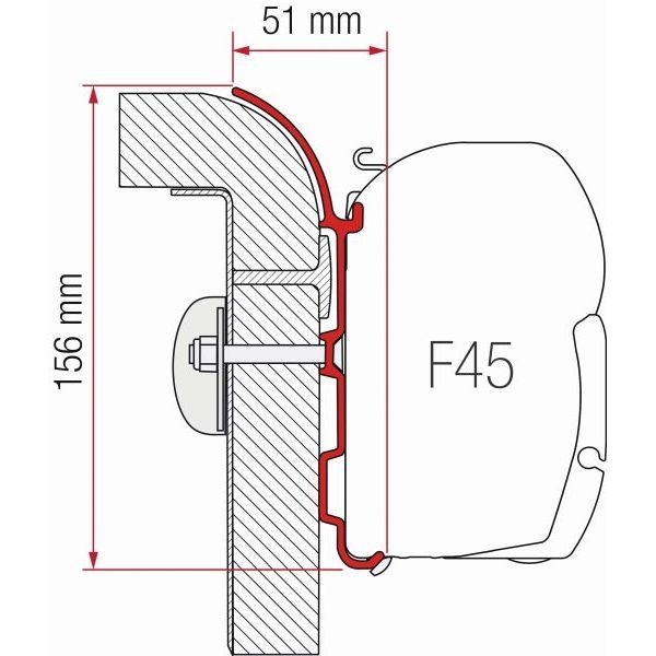 FIAMMA Adapter Kit Buerstner fuer Markise F45 ZIP 98655-749