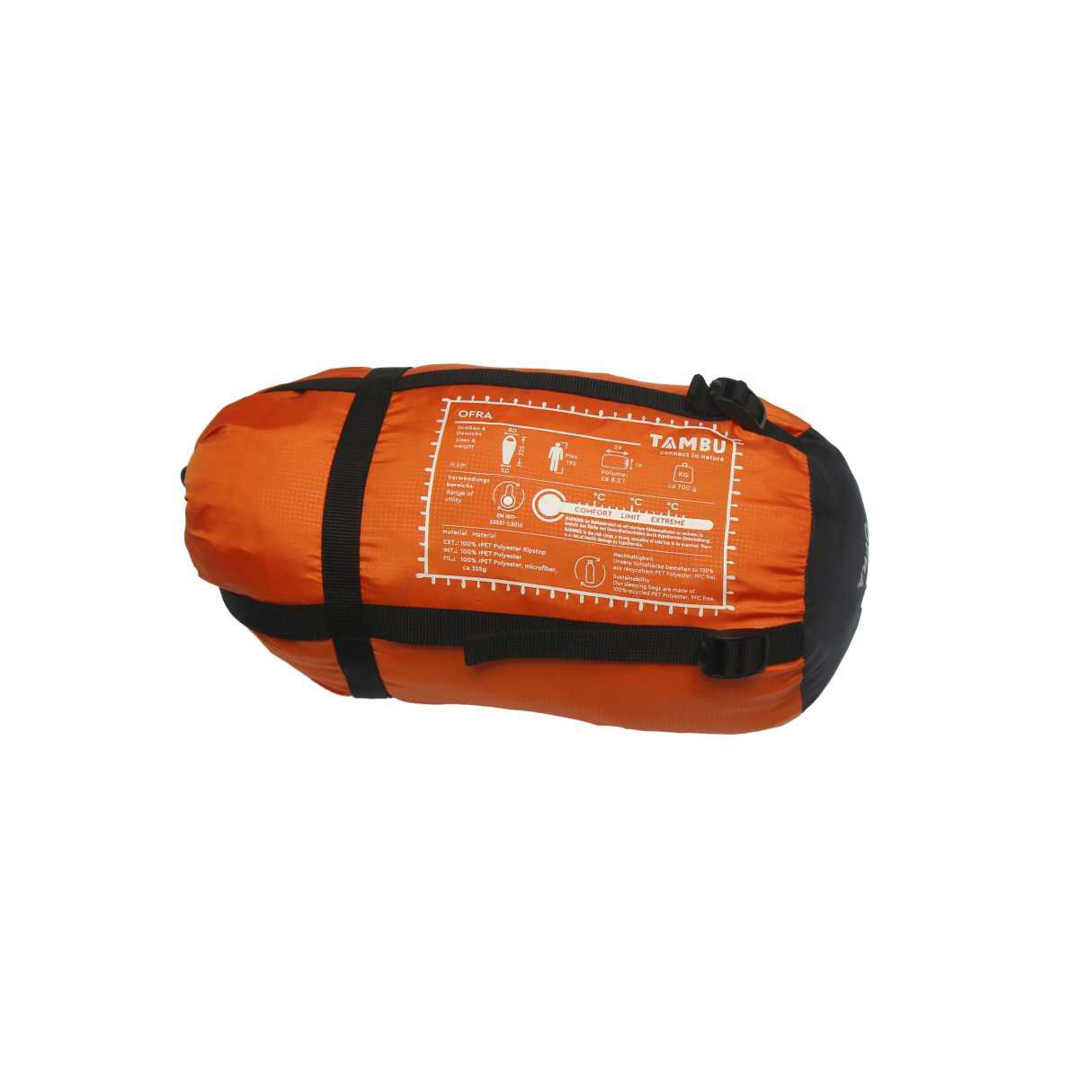 TAMBU OFRA Mumienschlafsack 800 g Orange - 20211008