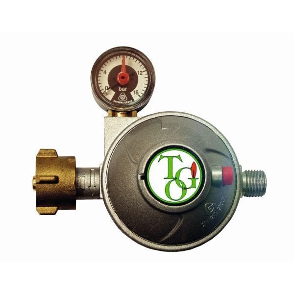 TGO Gasdruckregler 50 mbar Sicherheits Abblaseventil mit Manometer