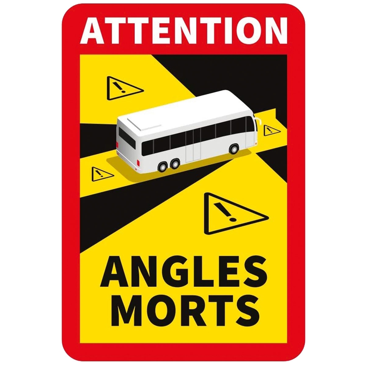 Aufkleber -Attention Angle Morts!- Wohnmobil -3er-Set-