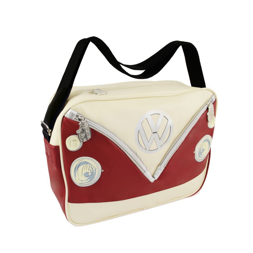 VW Collection Bulli Bus Schultertasche rot-weiss 