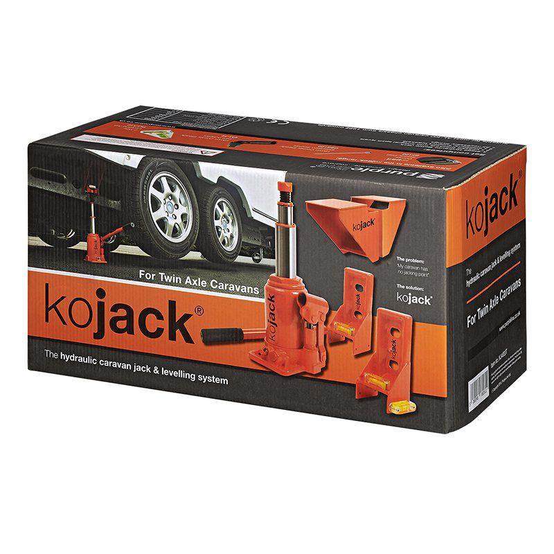 KoJack hydraulischer Caravanheber mit Wasserwaage fuer Doppelachser 360239V01