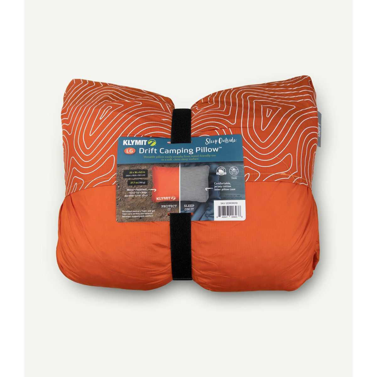 KLYMIT Drift-Pillow Campingkissen Large Orange - 12DROR01D