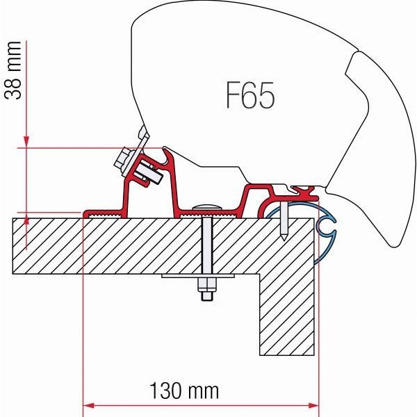FIAMMA Adapter Kit Caravan Standard fuer Markise F80 98655-657