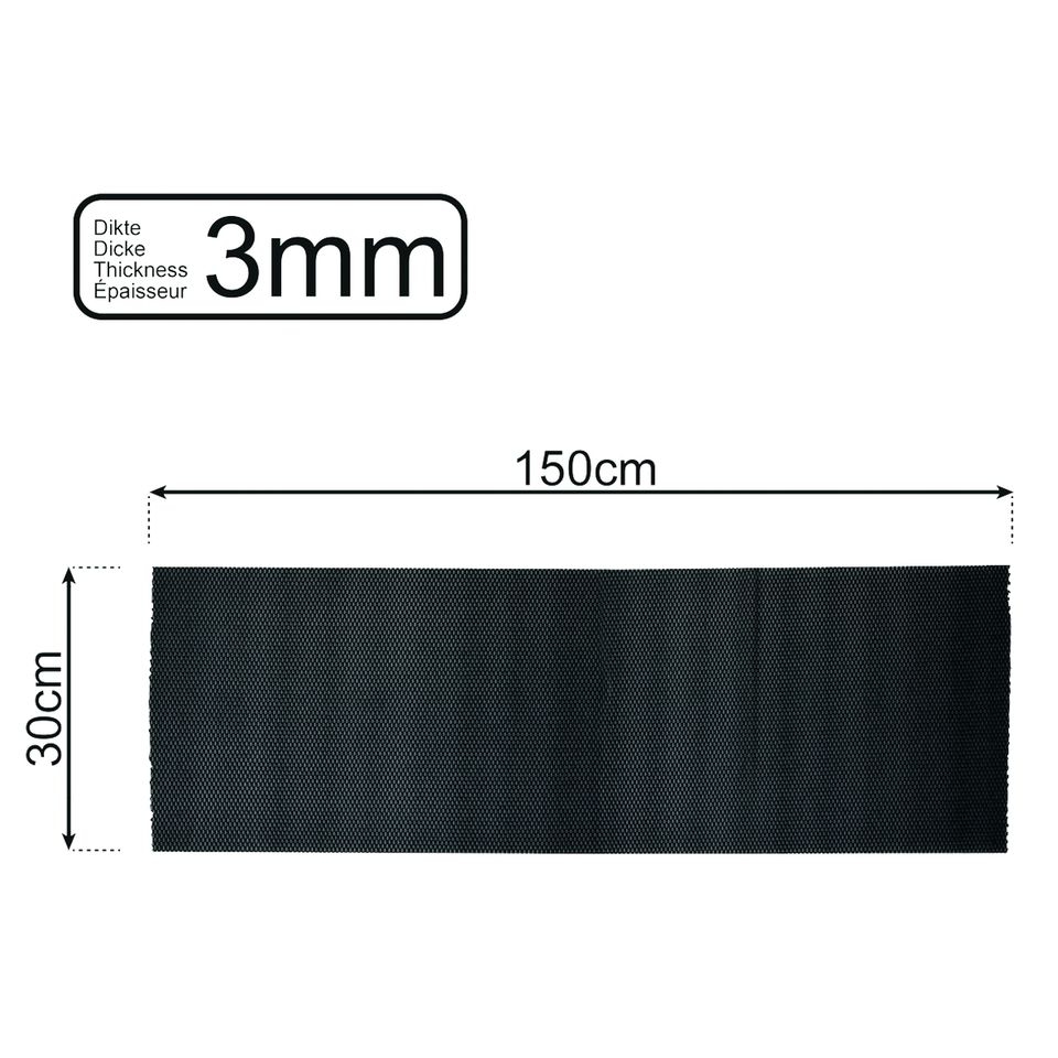 Anti-Rutschmatte schwarz 150x30cm 3mm