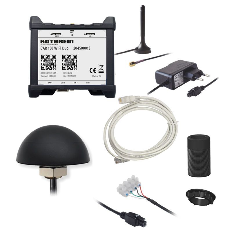 KATHREIN Car 150 WiFi Duo LTE 4G Dual SIM WLAN Router Set - 204500013