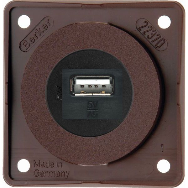Berker USB-Ladesteckdose braun matt Integro SB-verpackt