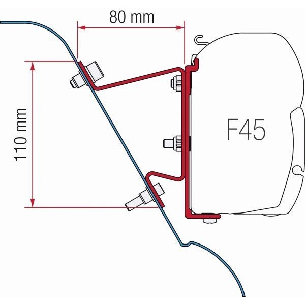 FIAMMA Adapter Kit Mercedes Sprinter H3 VW Crafter H3 fuer Markise F45 ZIP 98655-591