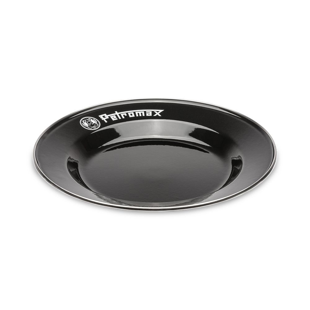 PETROMAX Emaille Teller schwarz 2 Stueck Ø 18 cm - px-plate-18-s