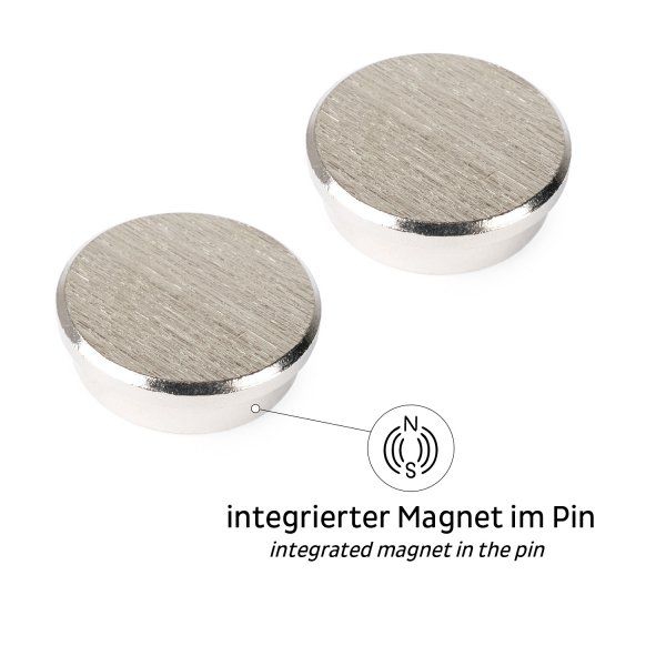 SILWY Magnet Pins SMART inkl. Metall Nano Gel Pads BLACK PI00-14GA-2