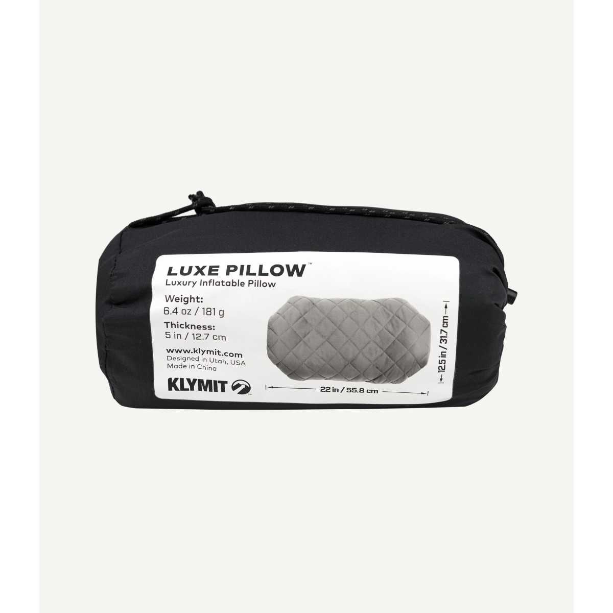 KLYMIT Luxe Pillow Kissen Grau - 12LPGY01D
