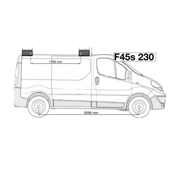 FIAMMA Adapter Kit Renault Trafic Opel Vivaro bis Modelljahr 2014 fuer fuer Markise F45 98655-854