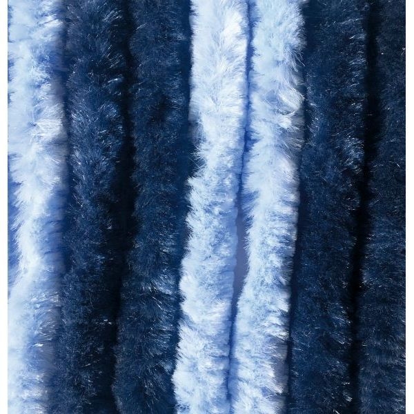 Tuervorhang ARISOL Chenille Flauschvorhang 70 x 205 cm hblau-dblau