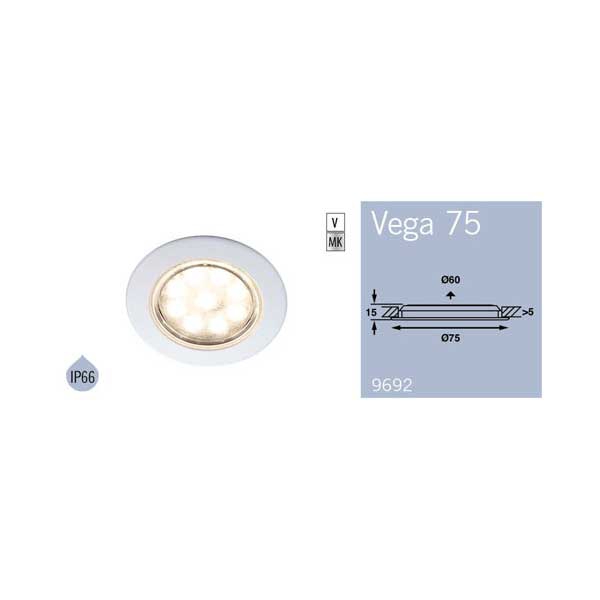 FRILIGHT LED-Einbauspot Vega 75 schwarz 96920C1210B