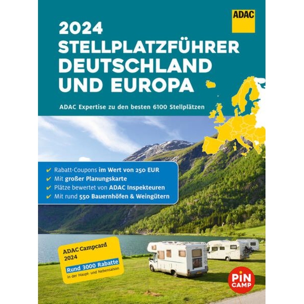 ADAC Stellplatzfuehrer 2024 Deutschland und Europa