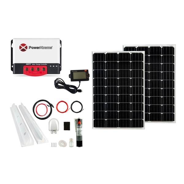 PowerXtreme XS20s Solar Set MPPT mit Display 230W Komplettpaket EMERGOPLUS EP5200025