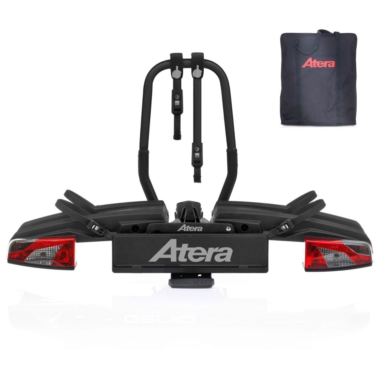 ATERA GENIO PRO Advanced 022785 Fahrradtraeger 2er Black Edition faltbar inkl- Tasche- Fahrradtraeger fuer die Anhaengerkupplung von ATERA aus dem Allgaeu