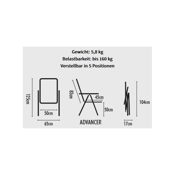 Set WESTFIELD Advancer Stuhl anthracite grey 4 Stuehle - Performance Series - 201-884 AG