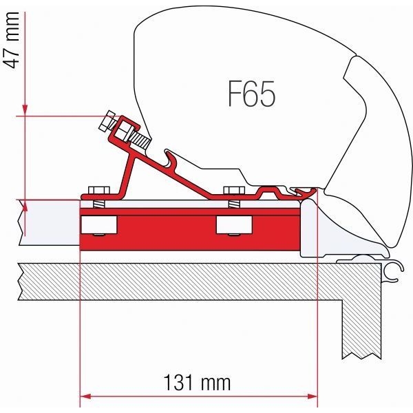 FIAMMA Adapter Kit Fixing Bar fuer Markise F80 98655-384