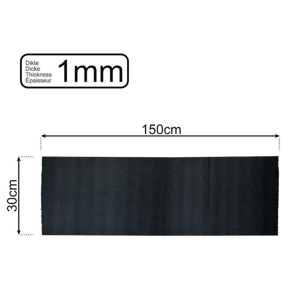 Anti-Rutschmatte schwarz 150x30cm 1mm