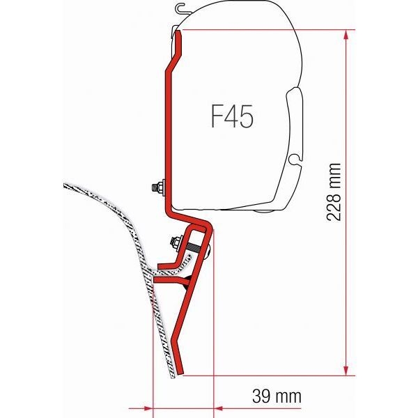 FIAMMA Adapter Kit VW T3 fuer Markise F45 ZIP 98655-035
