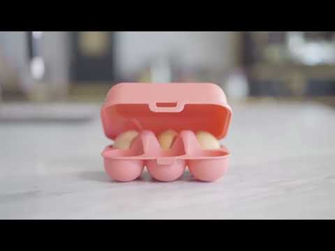 KOZIOL Eierbox EGGS TO GO Mini nature desert sand 6 Eier