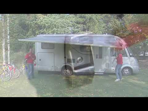 FIAMMA Markise F45 L 450 Royal blue Gehäuse weiß